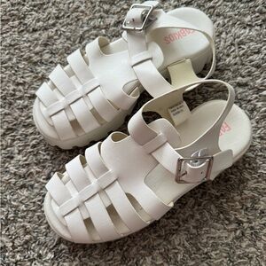 Fabkids White Buckle Strap Sandals